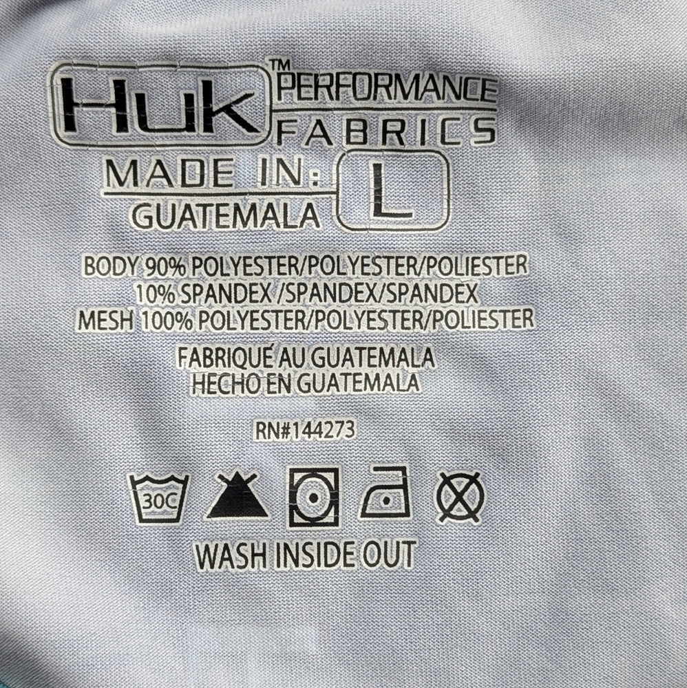 Huk Kryptek Pontus Performance Fishing Long Sleeve Shirt V-neck‎ Women's Sz L - Picture 7 of 8